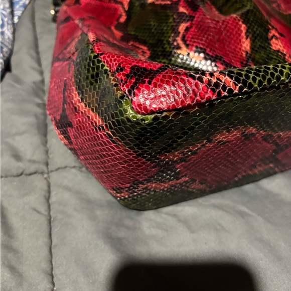 Brahmin red garland Snake Print Bag - Picture 4 of 7